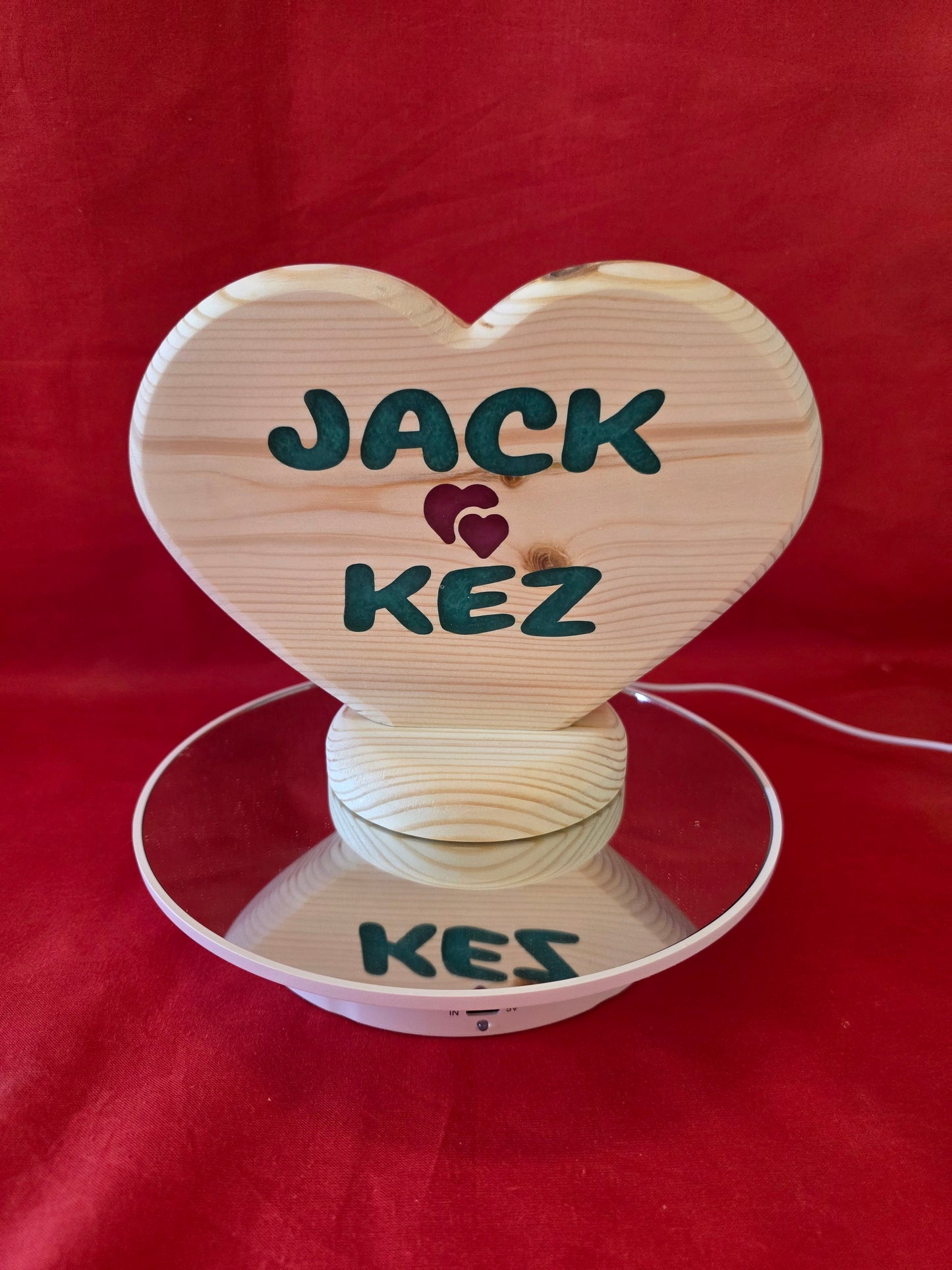 Beautiful personalised handcrafted 'Heart Night Light'